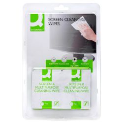 Q-Connect Μαντηλάκια Καθαρισμού Οθόνης (Υγρά)