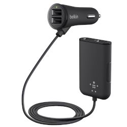 Φορτιστής Αυτοκινήτου 4 Θέσεων Belkin Μαύρο 7.2A