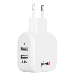 Φορτιστής Σπιτιού 2 Θέσεων pokeit Λευκό 3.4A