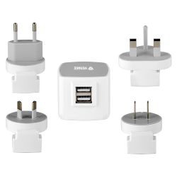 Φορτιστής Ταξιδίου 2 Θέσεων Yenkee Λευκό 3.4A