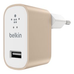 Φορτιστής Σπιτιού 1 Θέσης Belkin Χρυσό 2.4A