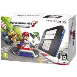 Nintendo 2DS  Black & Blue + Mario Kart 7