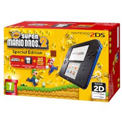 Nintendo 2DS Black & Blue + New Super Mario Bros 2 GR