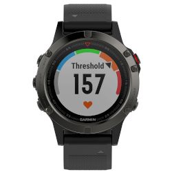 Garmin Sportwatch Fenix 5 Ανθρακί με Μαύρο