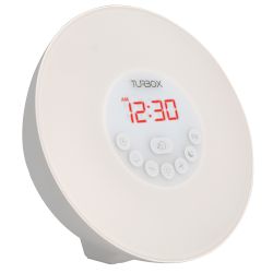 Turbo-X Ηχεία Bluetooth Alarm Clock LED Λευκό