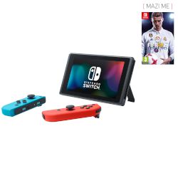 Nintendo Switch Red & Blue Joy Con + FIFA 18