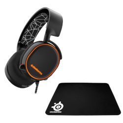 Steel Series Gaming Headset Arctis 5 + Mousepad QCK