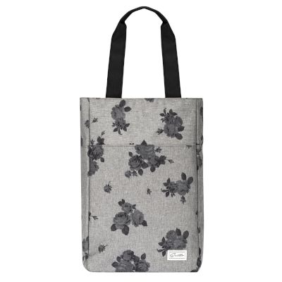 Sentio Shopping Bag Grey Flowers